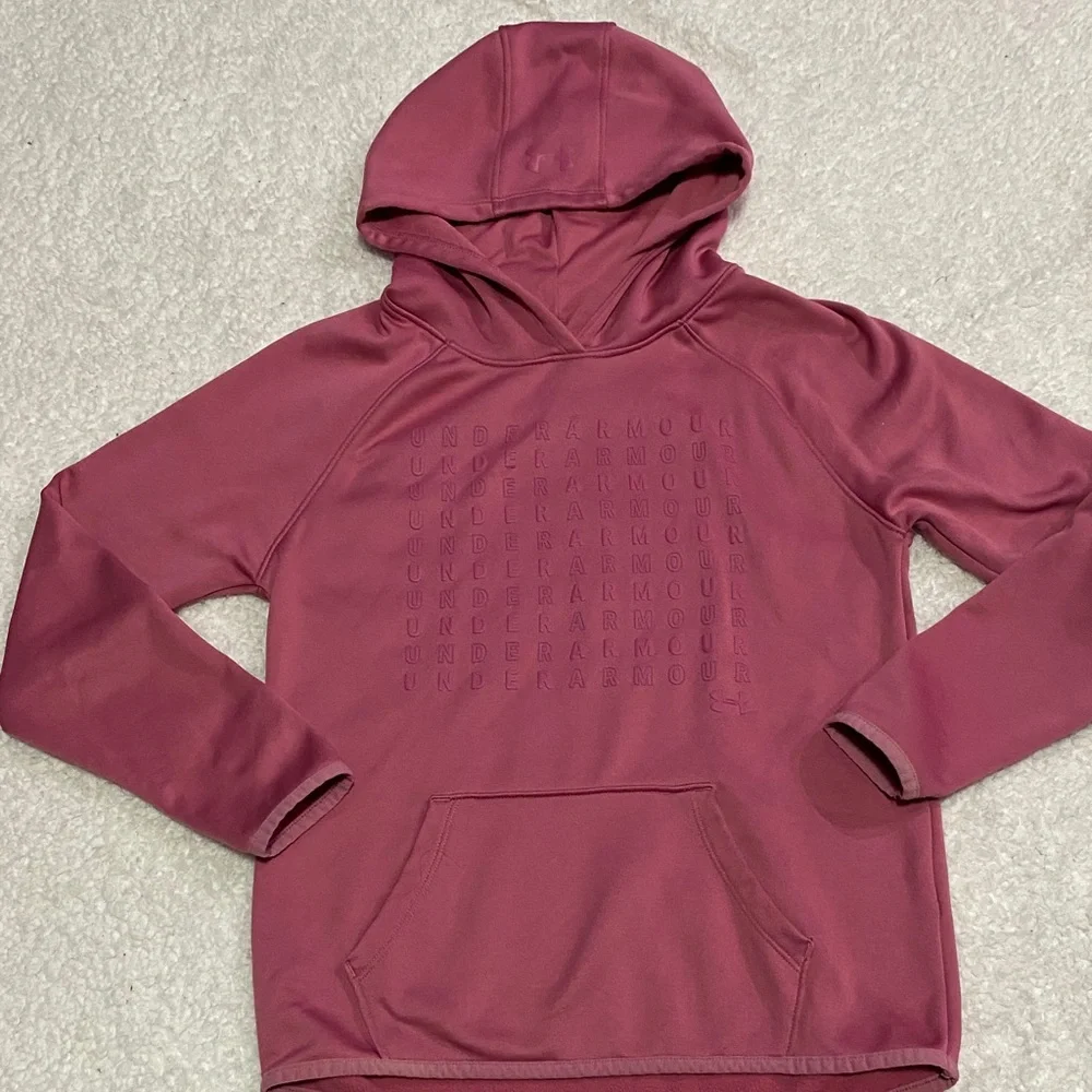 Under Armour pink hoodie girls size medium ( 8 / 10)